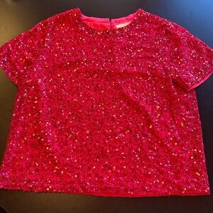 Alice + Olivia Pink Sequin Top